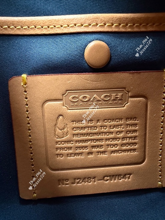 NWT！COACH Hamptons Hobo Bag With Repurposed Denim（CW647）fast shiping main image 2